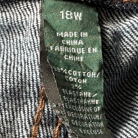 Lauren Ralph Lauren Straight Leg High waisted Jeans Size 18 W - Picture 6 of 6